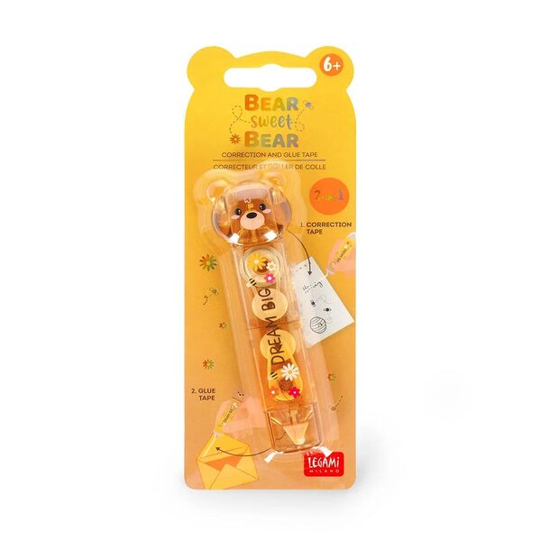 ΔΙΟΡΘΩΤΙΚΗ ΤΑΙΝΙΑ & ΚΟΛΛΑ LEGAMI 2 ΣΕ 1 TEDDY BEAR CGT0002