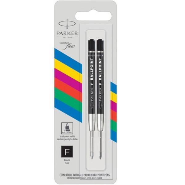 Ανταλλακτικό Parker Ballpoint Fine 2Τμχ. Μαύρο