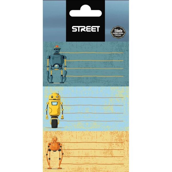 Αυτοκόλλητες Ετικέτες Street - Robots (9 τμχ.)