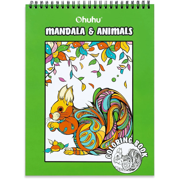 Βιβλίο Ζωγραφικής Ohuhu Animals and Mandala