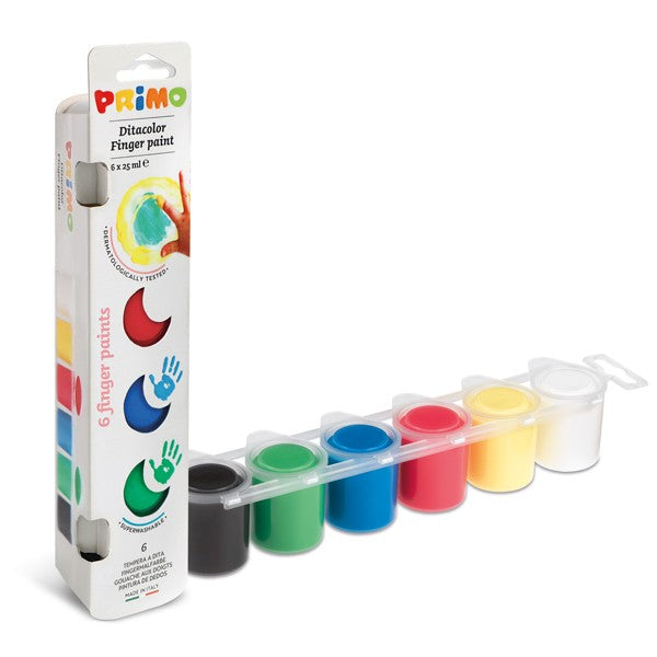 Δακτυλομπογιές Primo 6 Χρώματα 25ml