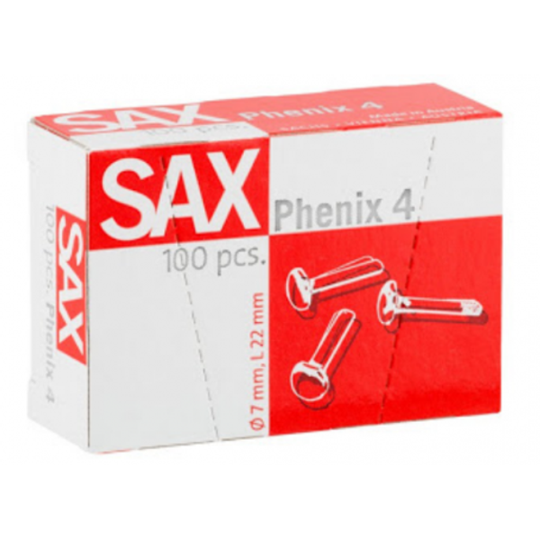 Διπλόκαρφα Sax No4 22mm 100Τεμ.