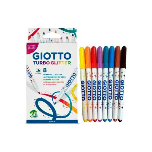 Μαρκαδόροι Giotto Turbo Glitter 8 Χρώματα