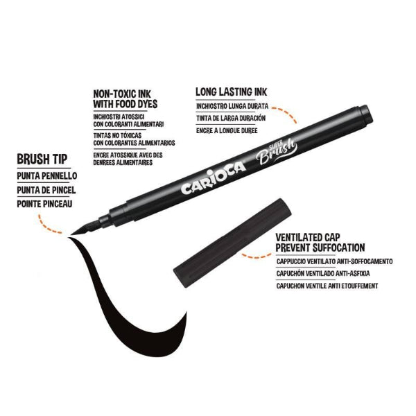Μαρκαδόροι Ζωγραφικής Carioca Super Brush 10 Τεμ.