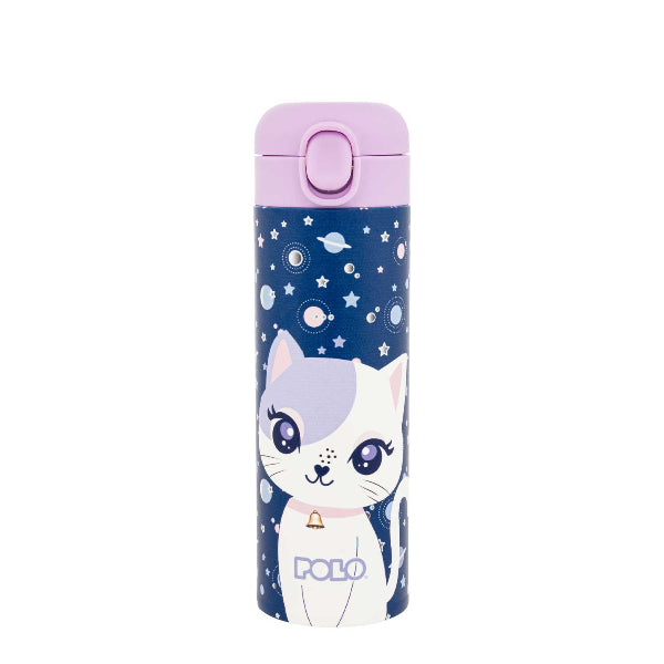 Παγούρι Θερμός Με Καλαμάκι Junior Polo 500ml (Διάφορα Σχέδια)