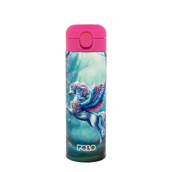 Παγούρι Θερμός Με Καλαμάκι Junior Polo 500ml (Διάφορα Σχέδια)