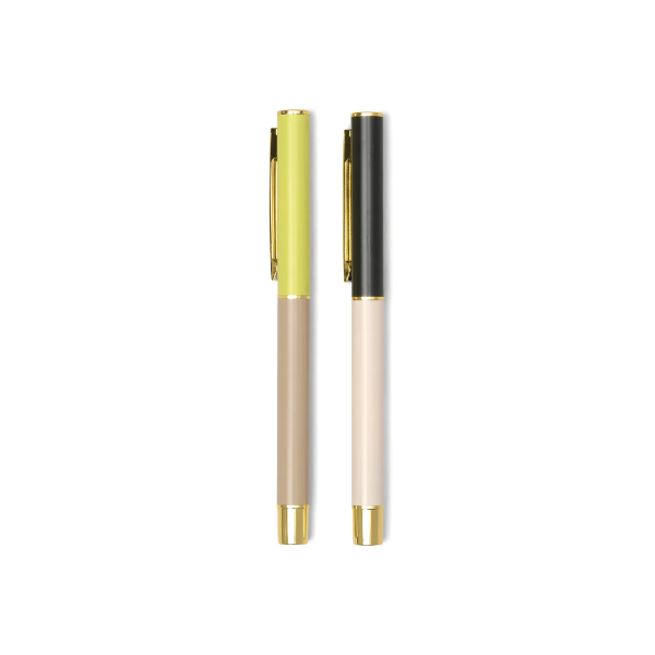 Σετ 2 Colorblock Στυλών Off White - Taupe