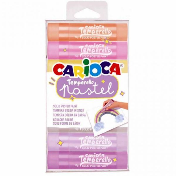 Στερεά Τέμπερα Carioca Temperello Pastel 8 Χρώματα