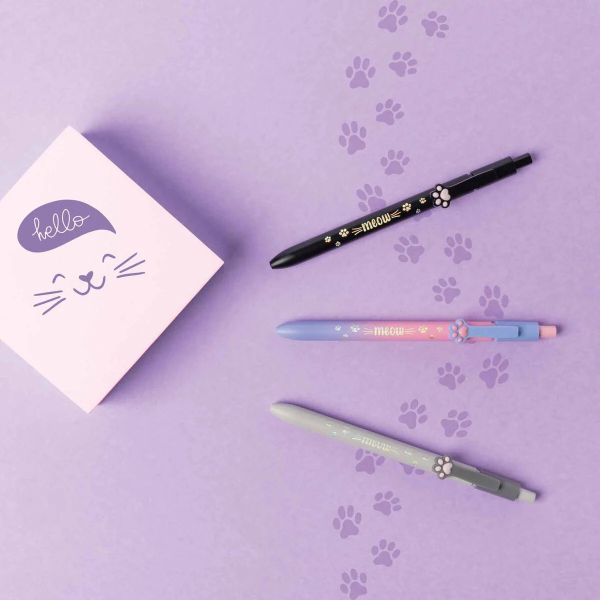 Στυλό Διαρκείας Ballpoint Legami Meow Μπλέ Μελάνι