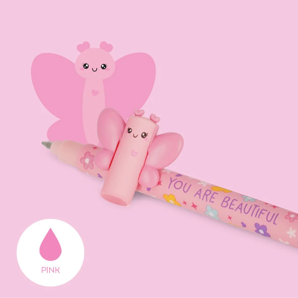 Στυλό Legami Erasable Butterfly 0.7 με Ρόζ Μελάνι