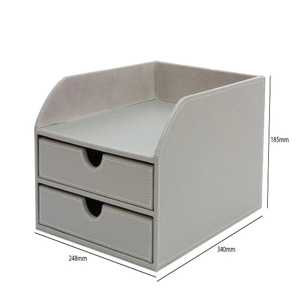 Συρταριέρα Δερματίνη 2 Θέσεων Osco Γκρί