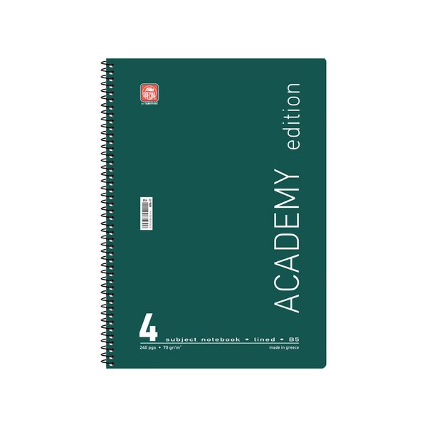 Τετράδιο Σπιράλ 17x25 Academy 4 θεμάτων 4554-11