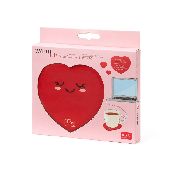 Θερμαινόμενη Βάση Κούπας Heart Legami με usb