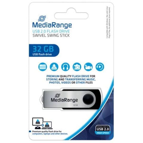 USB Flash Drive 2.0 (Black/Silver)