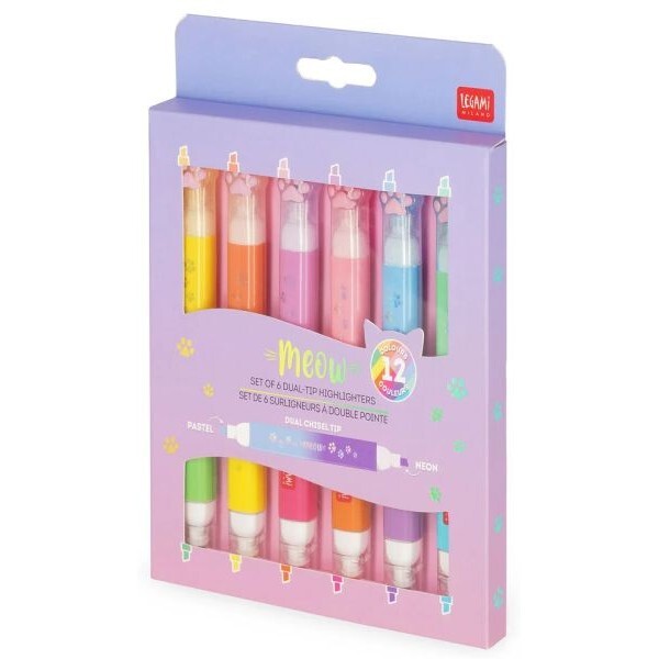 ΜΑΡΚΑΔΟΡΟΣ ΥΠΟΓΡΑΜΜΙΣΕΩΣ LEGAMI 6 TEM. DUAL TIP 12ΧΡΩΜ. KITTY MHL0002