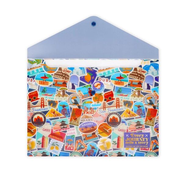 ΦΑΚΕΛΟΣ ΚΟΥΜΠΙ A4 LEGAMI TRAVEL STICKERS PFB0003