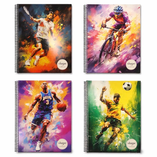 Tετράδια shape sports Α4 2 θεμ