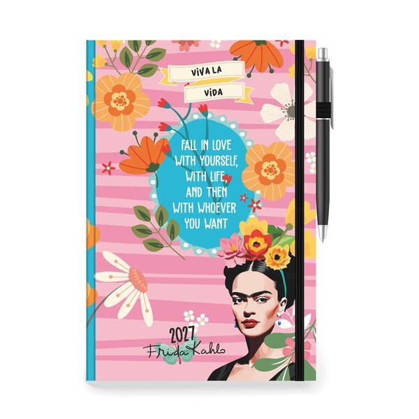 Ημερήσιο Ημερολόγιο 2027 Quote Frida Kahlo με Λάστιχο