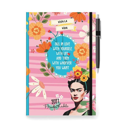 Ημερήσιο Ημερολόγιο 2027 Quote Frida Kahlo με Λάστιχο