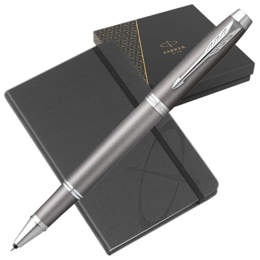Στύλο Parker I.M. Rituals Grey CT Rollerball με Σημειωματάριο