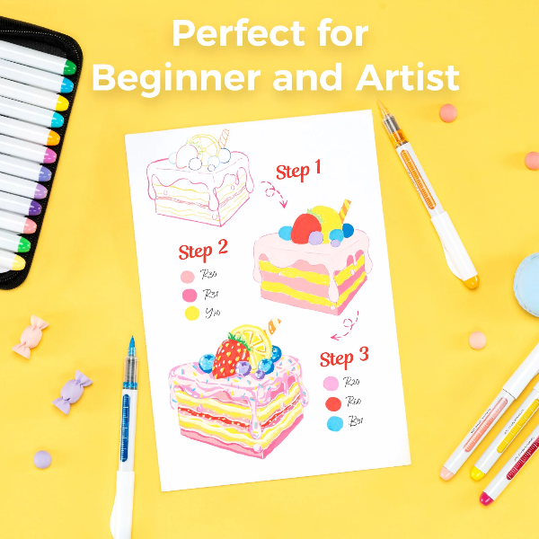 Ακρυλικοί Μαρκαδόροι Ohuhu Nahuku σε Κασετίνα 24 Χρωμάτων