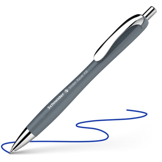 Ballpoint pen Schneider Slider Rave XB Urban grey - blue refill