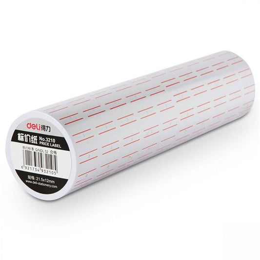 Ετικέτες Αυτοκόλλητες 21.5x12mm λευκές με κόκκινη γραμμή