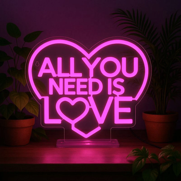 Φωτιστικό Legami Neon Effect All You Need is Love