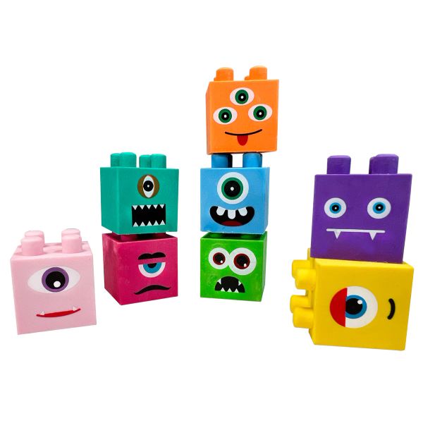 Σβήστρες Monster Blocks Erasers Σετ 4 Τεμαχίων