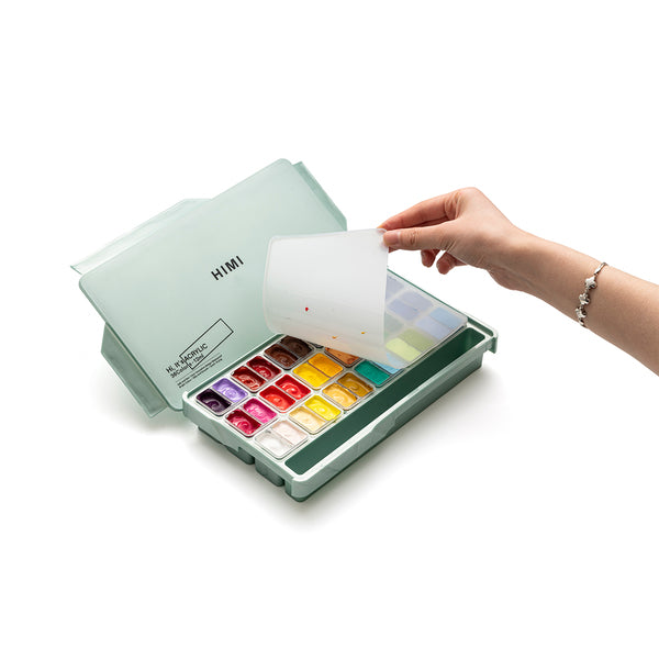 HIMI Twin Cup Jelly Acrylic Σετ 36 Χρωμάτων (Pearl Green Case)