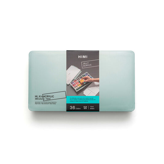 HIMI Twin Cup Jelly Acrylic Σετ 36 Χρωμάτων (Pearl Green Case)