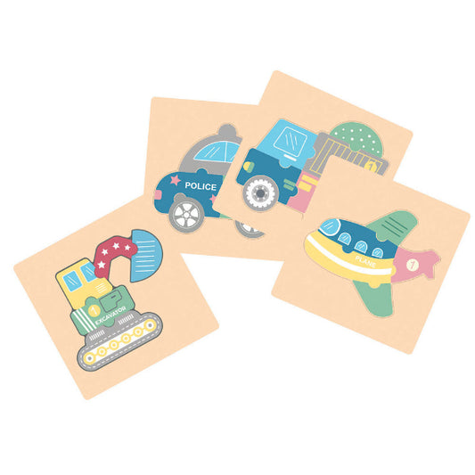 Ξύλινο Παιδικό Puzzle Αυτοκίνητα 26pcs