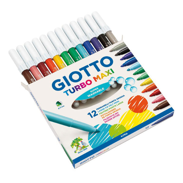 Μαρκαδόροι Giotto Turbo Maxi 12Τεμ.