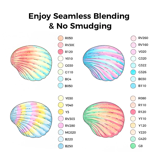 Μαρκαδόροι Ohuhu Honolulu Σετ 48 Χρώματα, Brush & Chisel Pastel Χρώματα