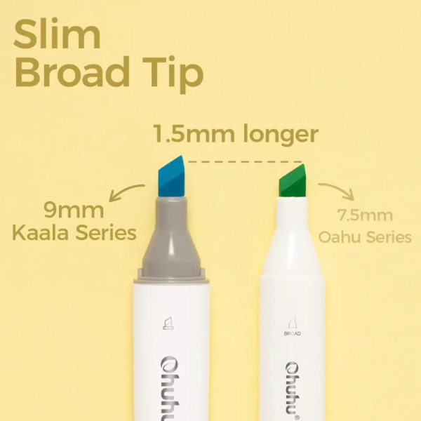 Μαρκαδόροι Ohuhu Kaala 24 Χρώματα Skin Tones Fine & Slim Chisel