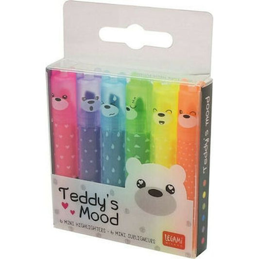 Μαρκαδόροι Υπογράμμισης Legami Teddy's Mood 5mm Πολύχρωμοι MH0003