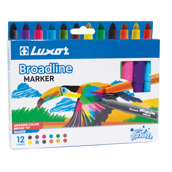 Μαρκαδόροι ζωγραφικής Luxor 12 τεμ. Χονδρή Γραφή