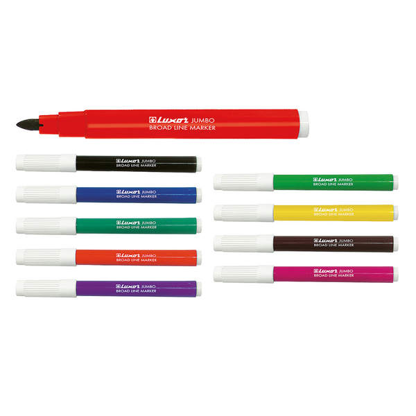 Μαρκαδόροι ζωγραφικής Luxor 12 τεμ. Χονδρή Γραφή