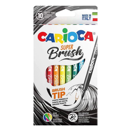 Μαρκαδόροι Ζωγραφικής Carioca Super Brush 10 Τεμ.