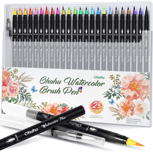 Μαρκαδόροι Watercolor Brush Pen Ohuhu 24 Μαρκαδόροι