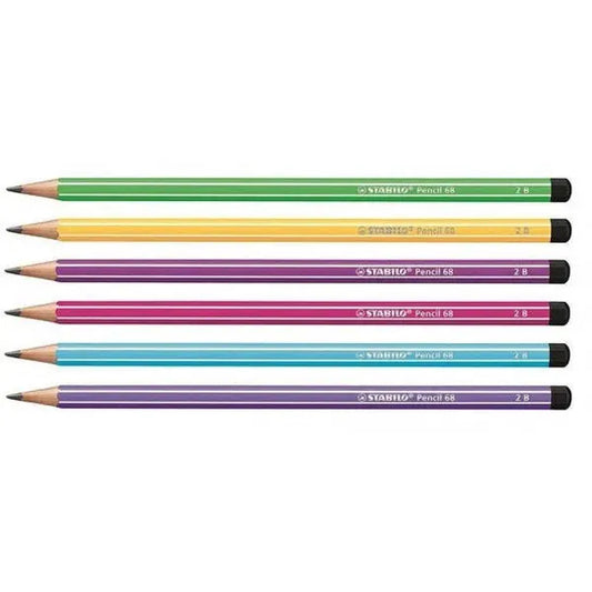 Μολύβι Stabilo 2B Pencil 68 Διάφορα Χρώματα