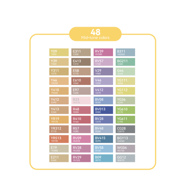 Μαρκαδόροι Ohuhu Honolulu B Σετ 48 Χρώματα, Brush & Fine