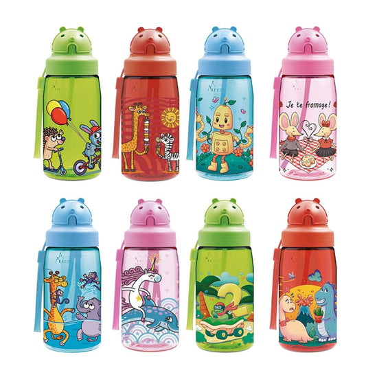 Παγούρι Με Καλαμάκι Polo Laken 450ml (Διάφορα Σχέδια)