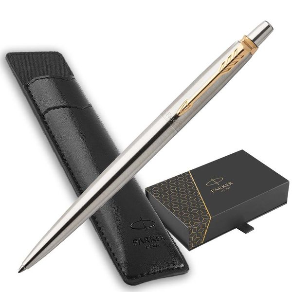 BallPen Parker Jotter Core Stainless Steel GT - Θήκη Δερμάτινη