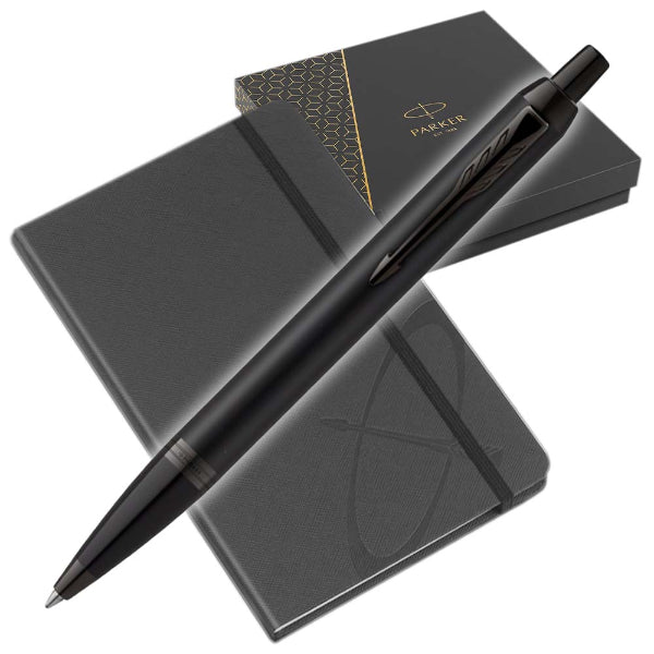 Στυλό Parker I.M Chrome Metallic Black BT Ballpen με Σημειωματάριο