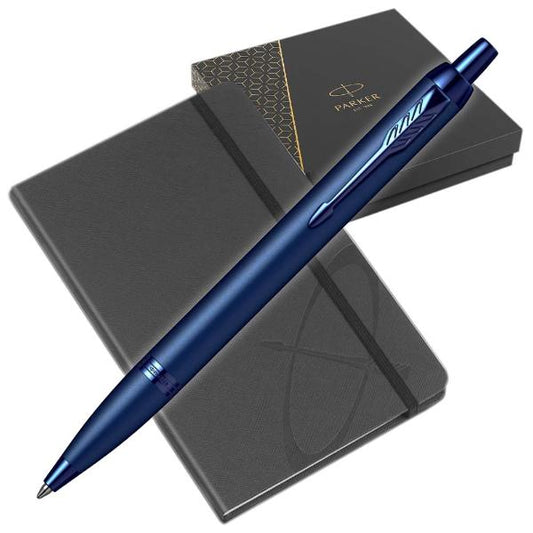 Στύλο Parker IM Monochrome Blue Ballpoint με Σημειωματάριο