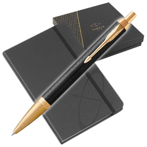 Στύλο Parker IM Premium Black GT Ballpoint με Σημειωματάριο