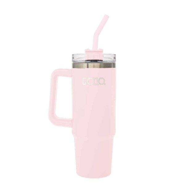 Ποτήρι Θερμός Ανοξείδοτος Polo Inox 900ml Ρόζ