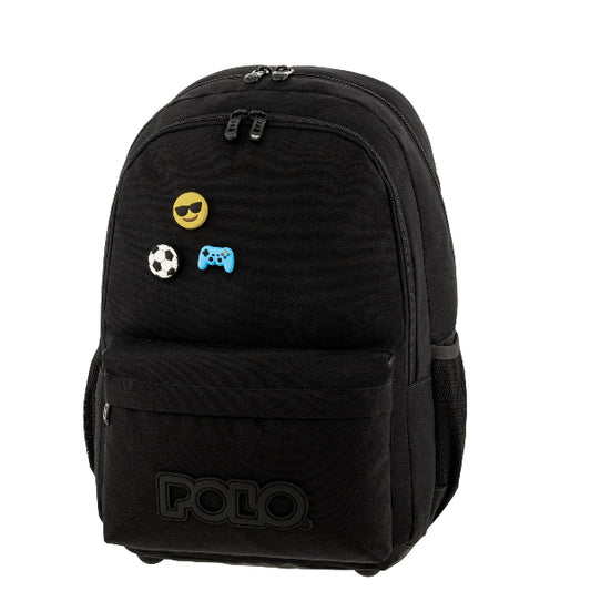 Σακίδιο Πλάτης Pins Polo Μαύρο