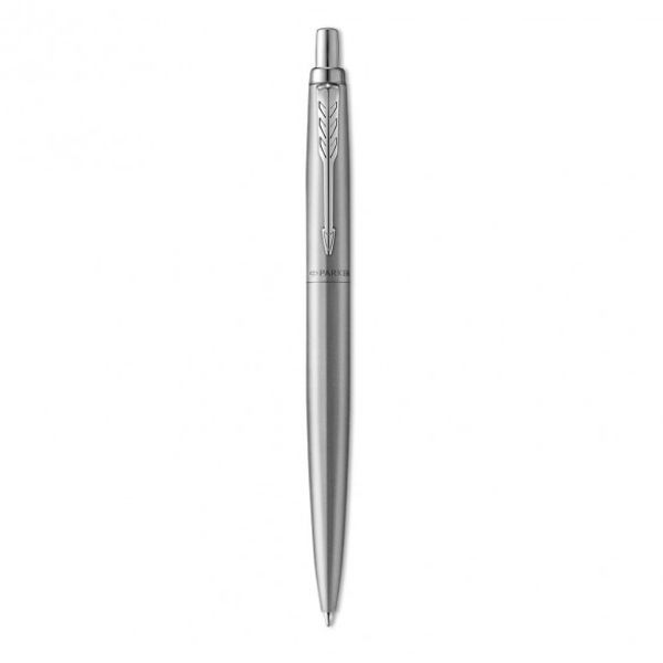 BallPen Parker Jotter XL Monochrome Stainless Steel CT- Θήκη Δερμάτινη